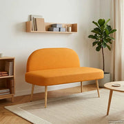 Panchina imbottita con schienale Giallo scuro 110 x 60 x 76 cm 42040765