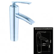 Trade Shop - Miscelatore Rubinetto Acciaio Per Lavabo Lavandino Bidet Monoforo Monocomando -