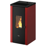 Pegaso stufa a pellet Vera 7 Up T2, colore rosso, riscaldamento domestico, modello 7024042