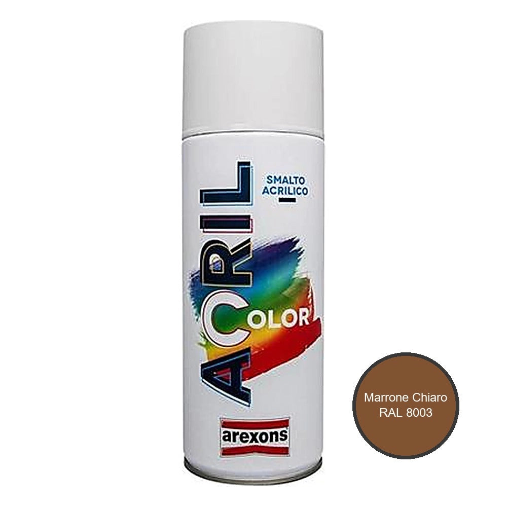 Smalto spray acrilico arexons 400 ml *** colore- marrone chiaro ral 8003, confezione 1
