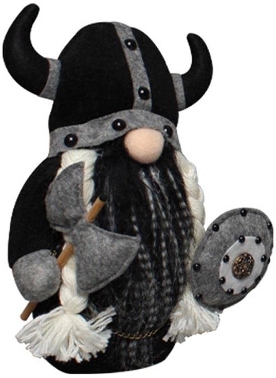 Decorazione per tavolo in forma di cavaliere vichingo senza testa - 26x21x10cm - Simbolo di coraggio - Plush figurina