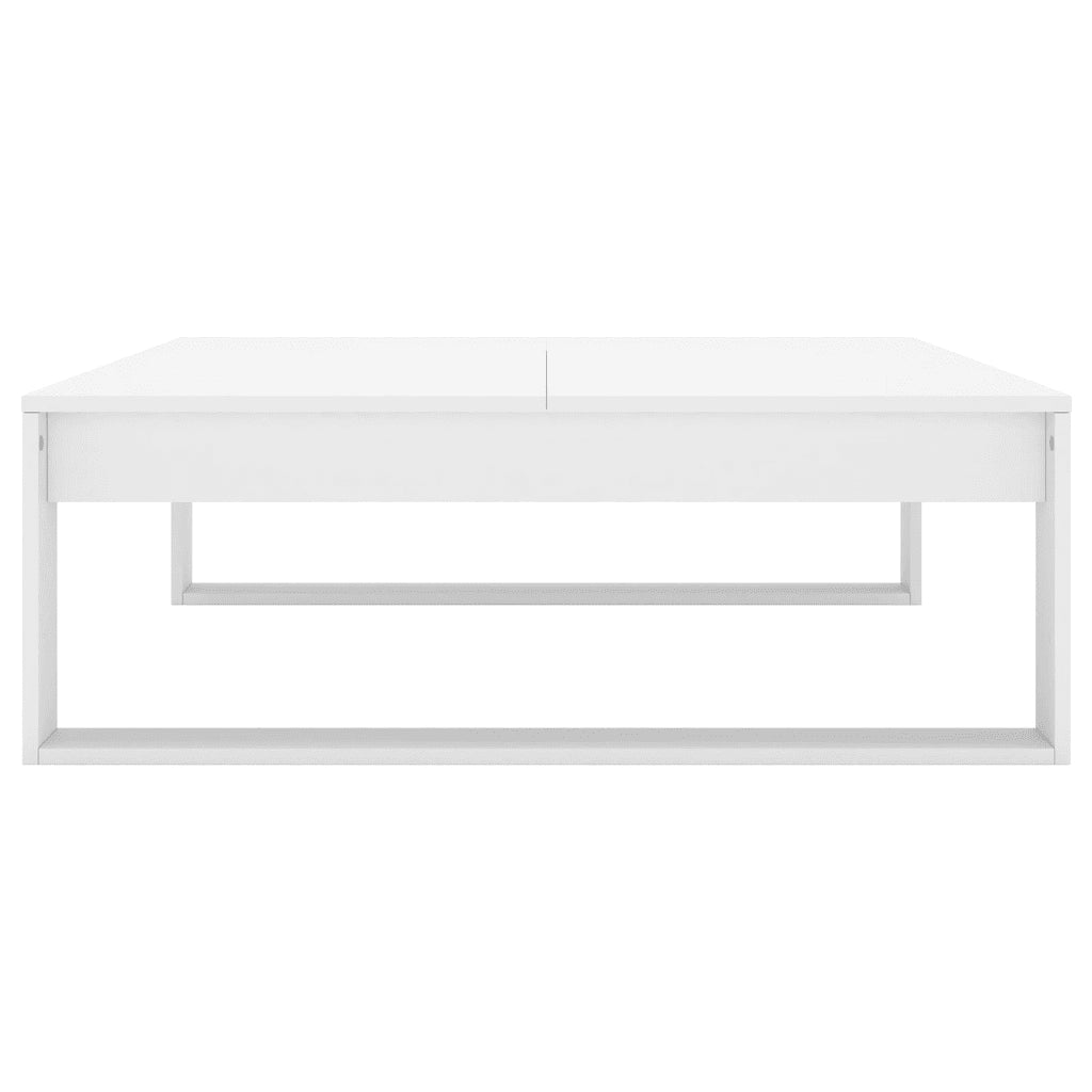 Tavolino da Salotto Bianco 100x100x35 cm in Legno Multistrato 808630