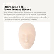 Manichino Testa in Silicone per Tattoo - 15,4 cm - Oefenhoofd per Pratica di Tattoo