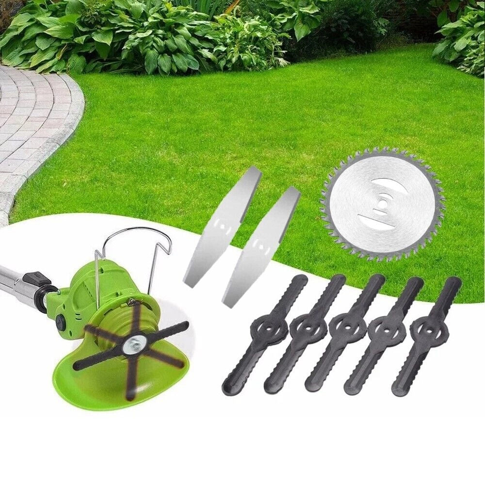 Lame ricambio per decespugliatore tagliaerba batteria kit 7 pezzi più disco per tagliare legno tronchetti