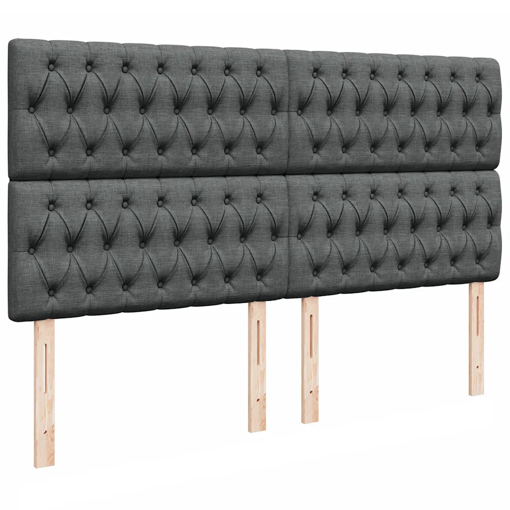 vidaXL Struttura Letto Pouf con Materasso 160x200 cm in Tessuto