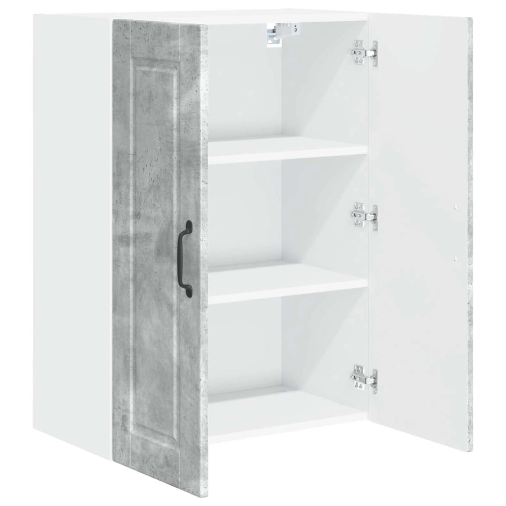 Mobile da cucina con lo scaffale-Armadio da cucina Grigio cemento 60 x 31 x 80 cm 713348