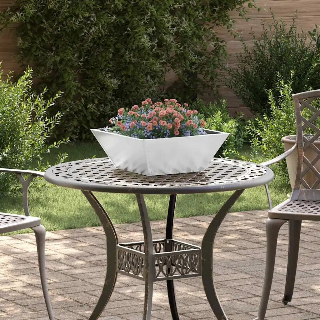 Vaso da giardino Argento 40 x 40 x 15 cm Acciaio zincato 873820