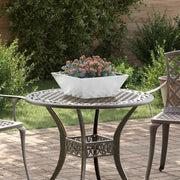 Vaso da giardino Argento 40 x 40 x 15 cm Acciaio zincato 873820