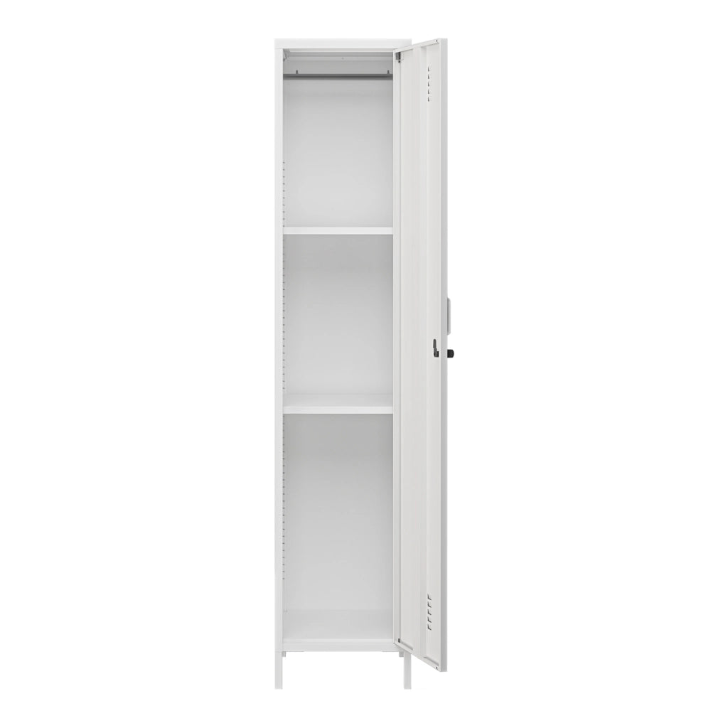 Armadio da Ufficio Seinäjoki in Acciaio 180 x 38 x 38 cm - Bianco [en.casa]