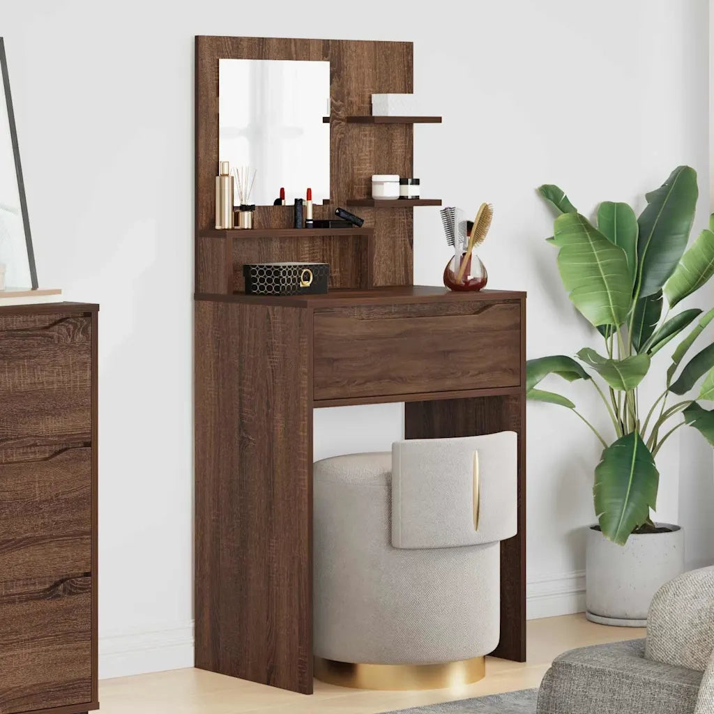 Tavoli da Trucco per Camera da Letto Rovere Marrone 889004