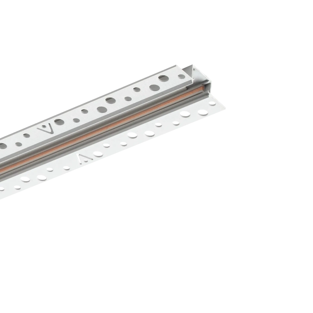 STICK RECESSED BINARIO IN ALLUMINIO 1000 mm BIANCO (Kit per montaggio profilo e tappi di chiusura inclusi)