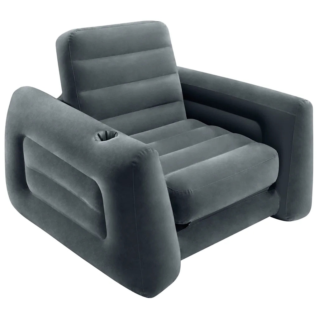 INTEX Poltrona Letto 117x224x66 cm Grigio Scuro 92572