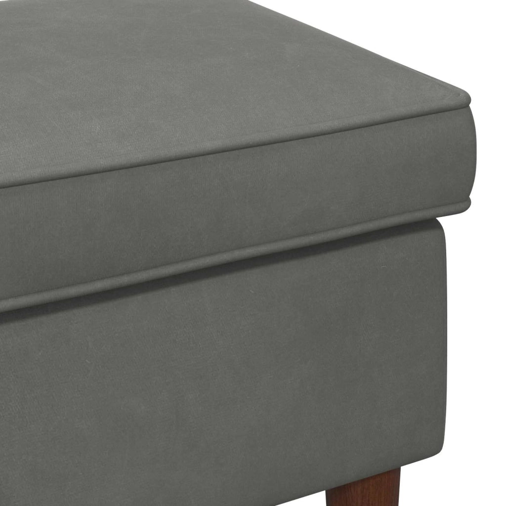 Poggiapiedi Grigio Scuro 55 x 35 x 41 cm Velluto 42029996