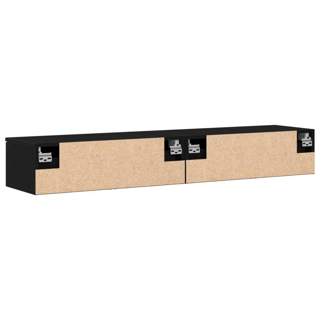 Armadi 2 pcs Quercia Nera 68x30x20 cm Legno Ingegnerizzato
