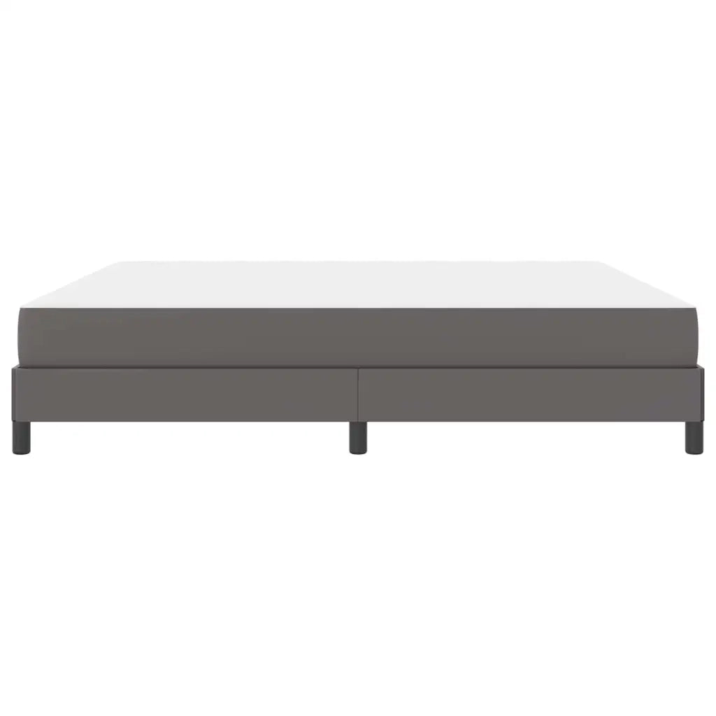 vidaXL Letto con materasso Grigio 200 x 200 cm Pelle sintetica