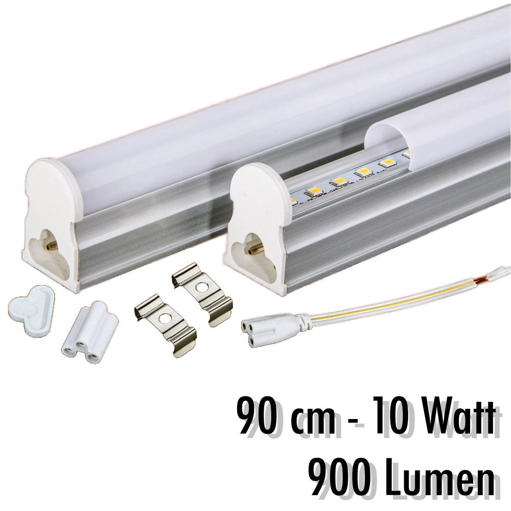 Trade Shop - Tubo T5 Neon Led 10 W Watt 90 Cm 900 Lmn Per Uso Interno Luce Bianca Plafoniera - -bianco Caldo      -