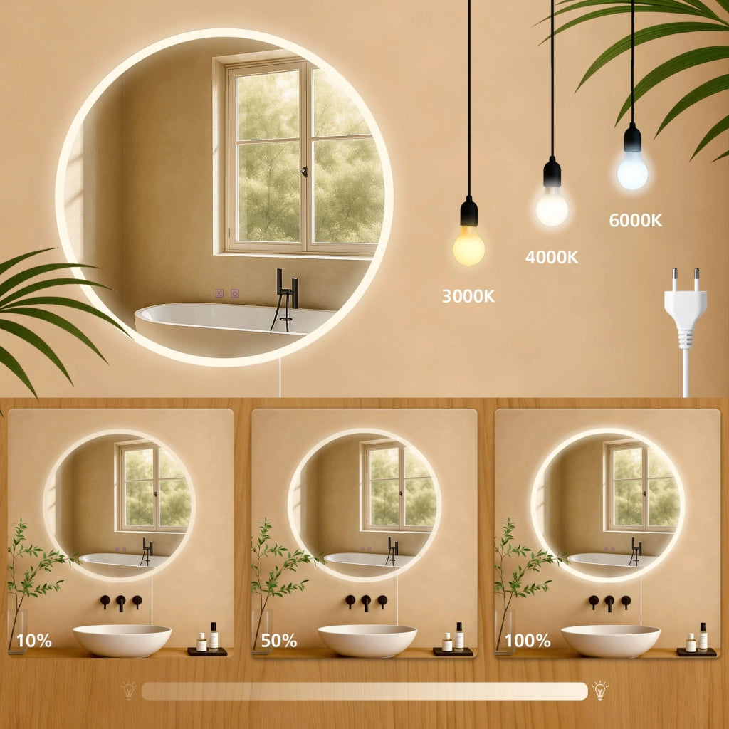 Specchio da bagno Laconia 70 senza Bluetooth