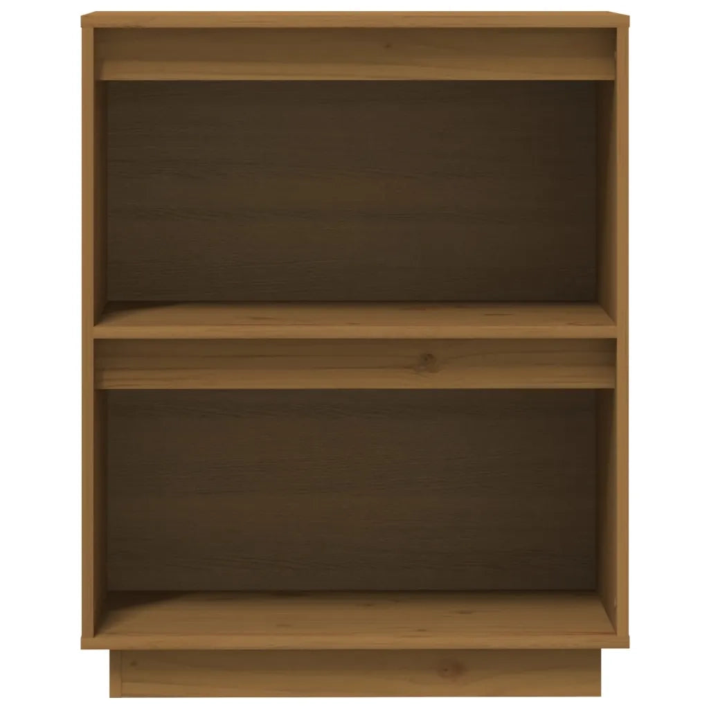 Mobile consolle in legno massello di pino con vano contenitore 60 x 34 x 75 cm design rustico e accogliente in legno color miele 02_0048112