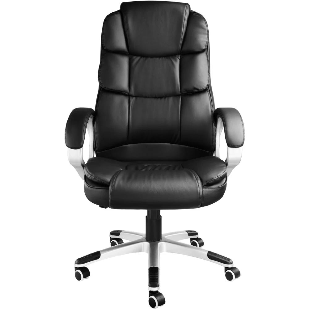 Sedia da ufficio sedia direzionale con braccioli max 120 kg nera 0508073