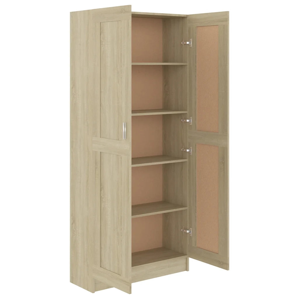 Libreria Rovere Sonoma 82,5x30,5x185,5 cm in Legno Multistrato 802735