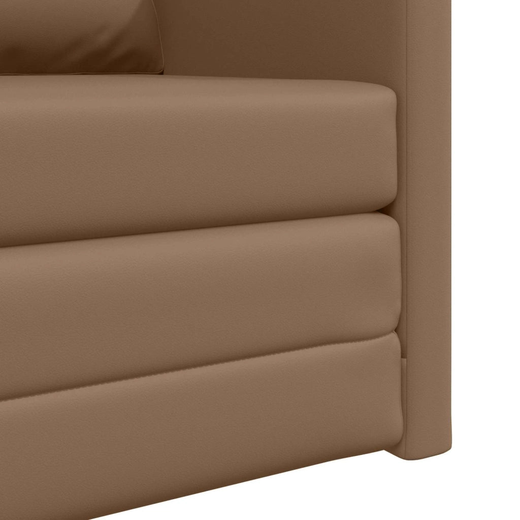 Divano letto 60cm Cappuccino Pelle Artificiale 4106634