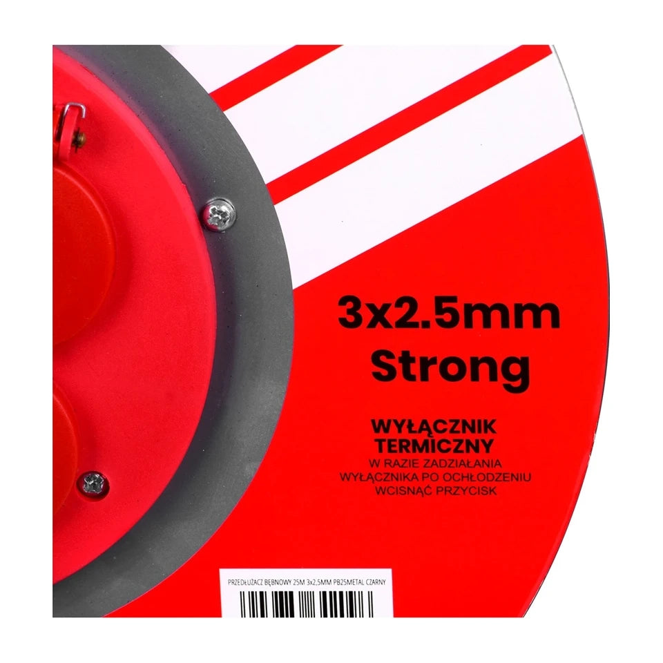 Cavo di prolunga VERTEX PB25METAL 3x2,5 mm Nero