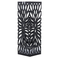 Portaombrelli quadrato in metallo con vassoio e gancio 49 cm nero 3512026