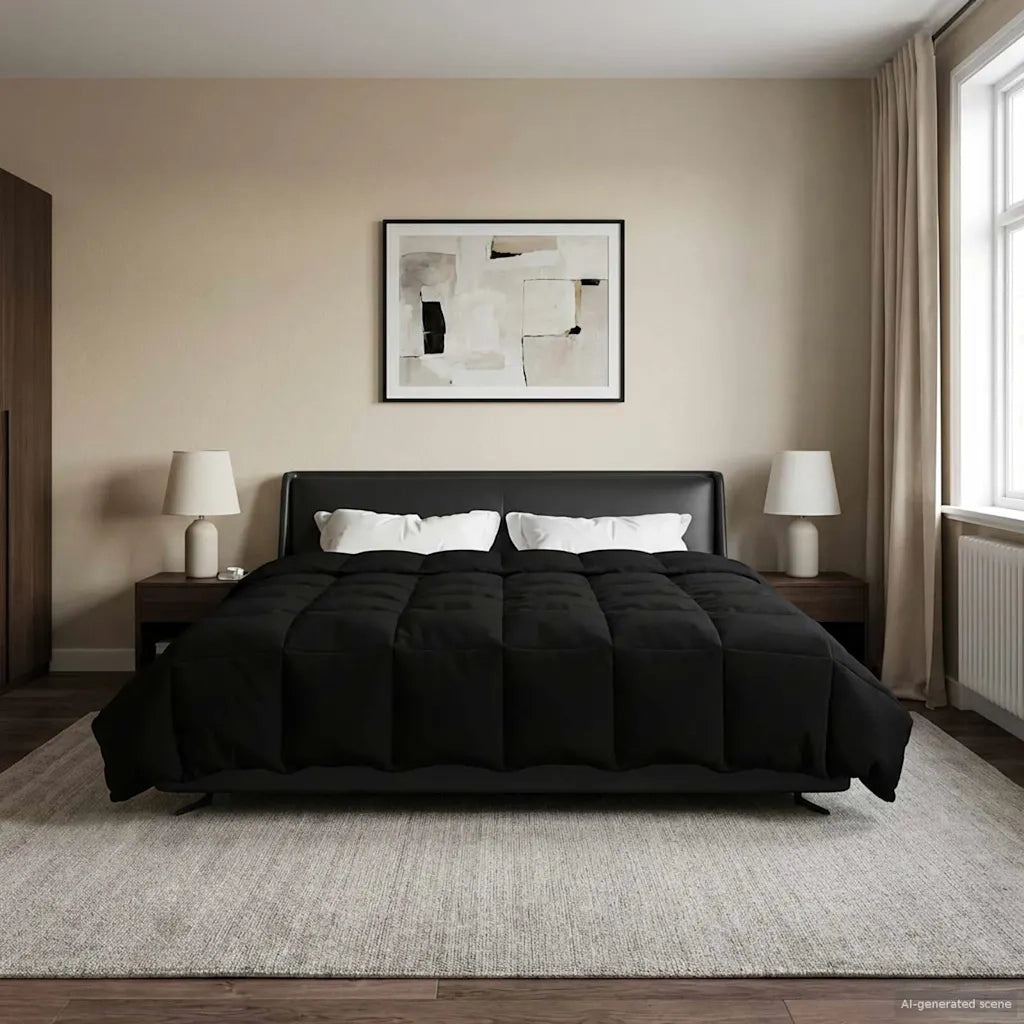Duvet Invernale 200 x 220 cm Inverno Nero Traspirante 42026105