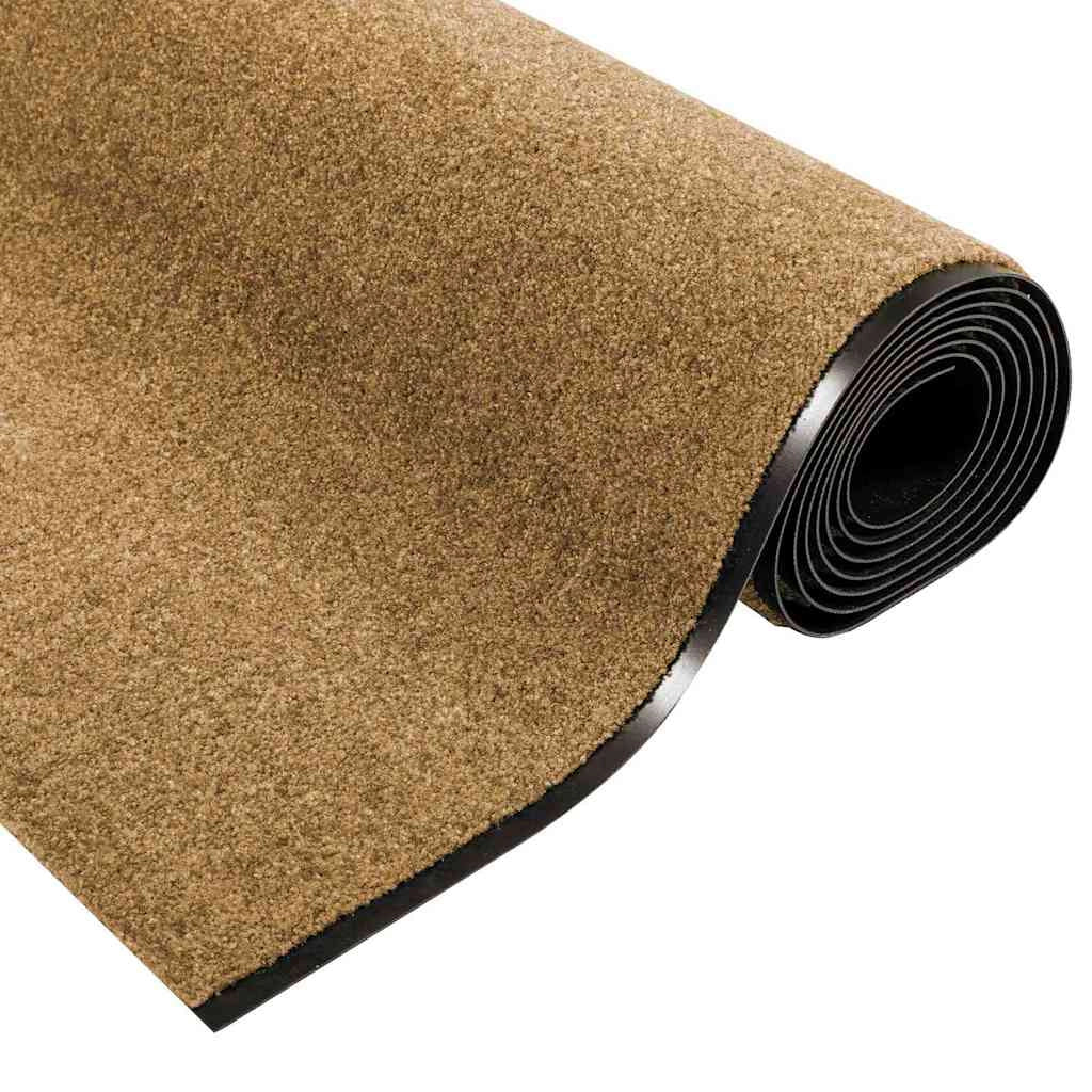 Zerbino d'ingresso moderno rettangolare antiscivolo per interni/esterni 120 x 400 cm in poliammide color crema 02_0057958
