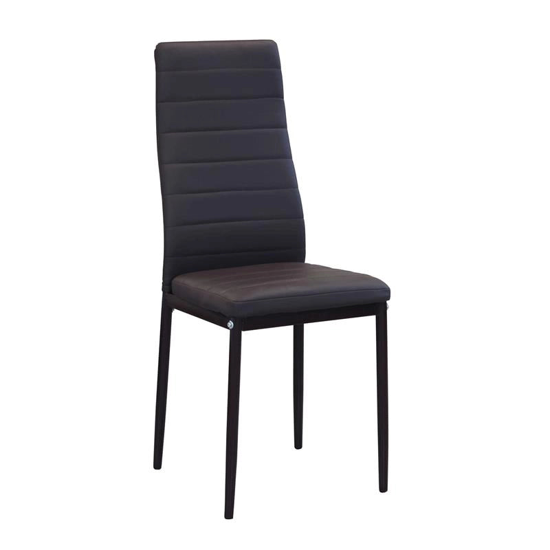 SEDIA IVY MARRONE IN METALLO CON SEDUTA IMBOTTITA 53 X 46 X H97 CM