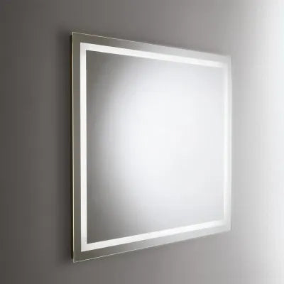 Specchiera LED 100x70 reversibile con retroilluminazione interna e telaio bianco