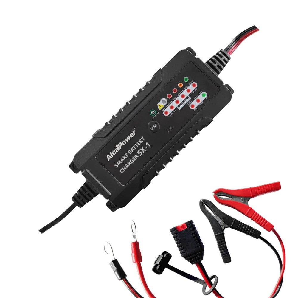Caricabatterie Intelligente 6A (6V/12V) - Compatibile Litio (LiFePO4) e Piombo - Controllo App Bluetooth e 8 ModalitÃ  di Carica
