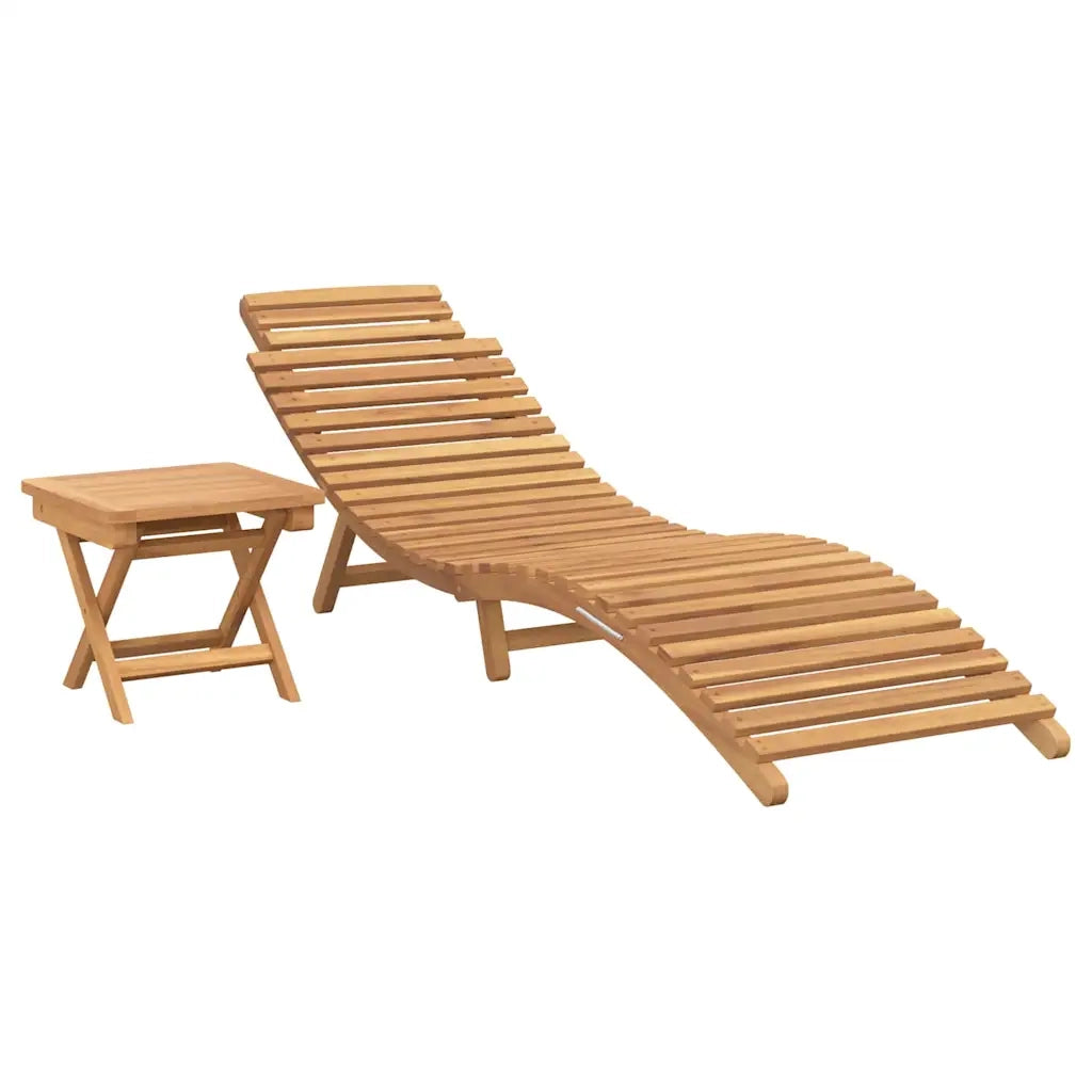 2 pz Lettino Prendisole | Sdraio da giardino | Lettino da sole Marrone 198 x 55 x 58,5 cm