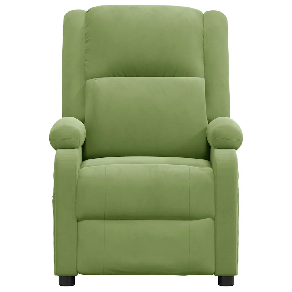 Poltrona Elettrica Massaggiante Verde Chiaro in Velluto