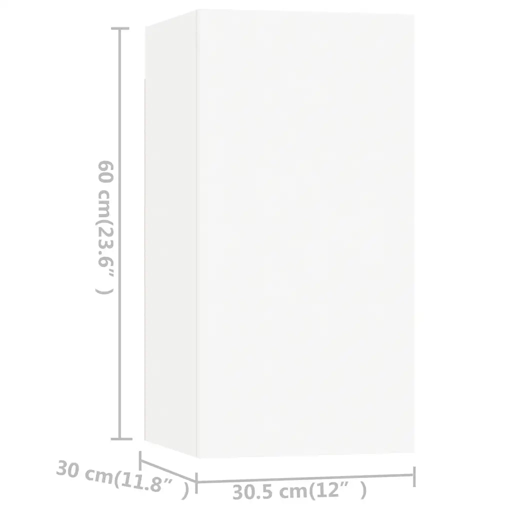 Set Mobili Porta TV 4 pz Bianco in Legno Multistrato 3074453