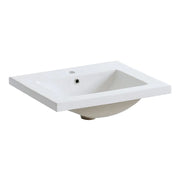 Lavabo da incasso SANO 60 cm ceramica bianco lucido design rettangolare