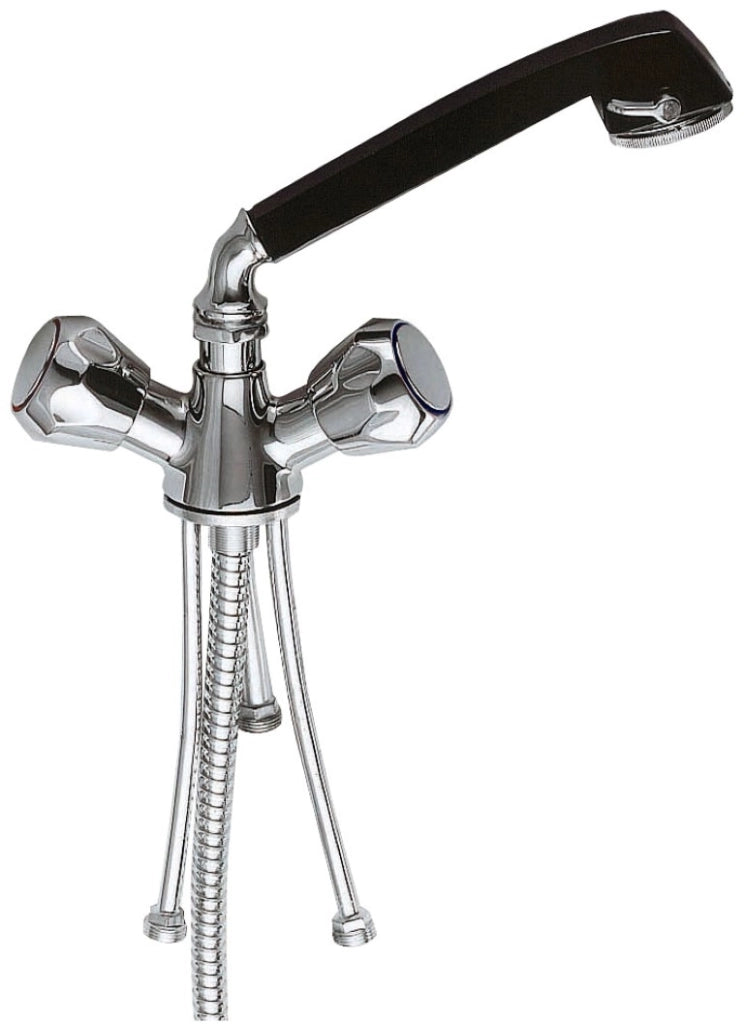 Rubinetto lavello con canna girevole nera - serie 1000-2000