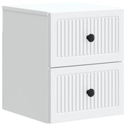 Mobiletto da notte a muro con cassetto Bianco 33 x 34,5 x 40 cm 897955