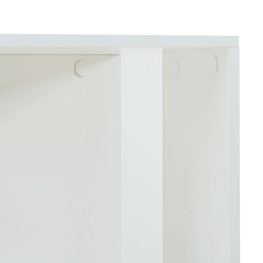 Libreria Girevole Fjelmarirg per Cameretta Scaffale Rotante a 3 Livelli 109 x 34 x 34 cm - Bianco [en.casa]