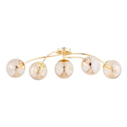 Plafoniera moderna oro in metallo Gilian 5 luci E14 Alfa