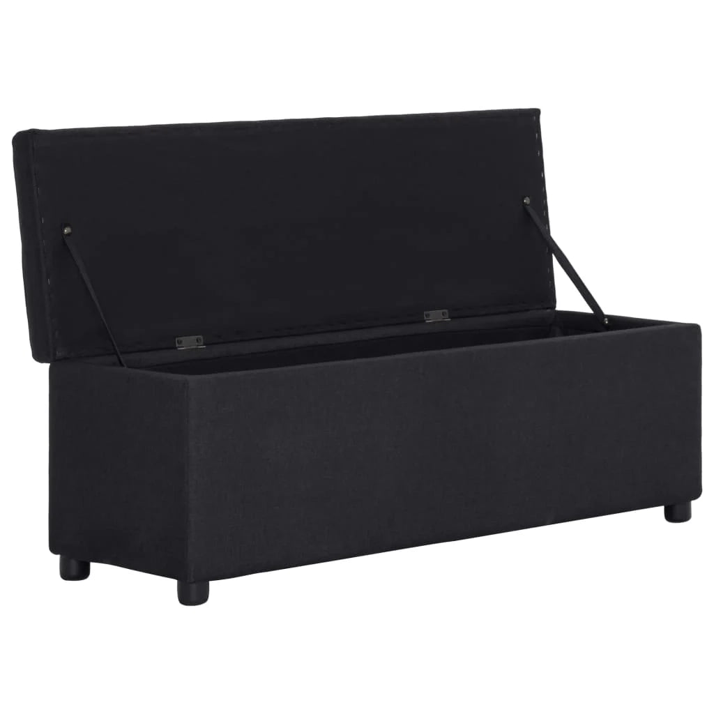 Panca con vano portaoggetti 116 cm poliestere nero 02_0010753