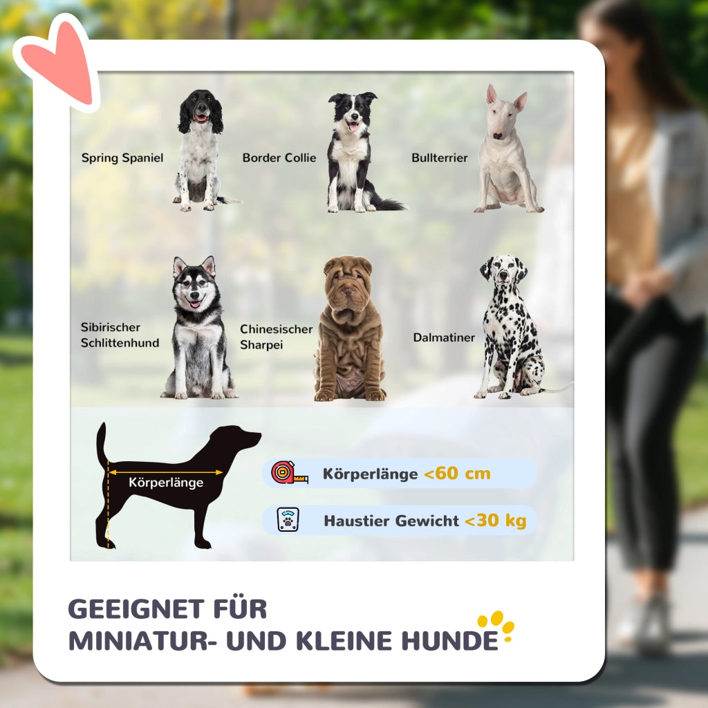 Carrello per Cani Pieghevole con Cestino ¨C Zephmum ¨C Grigio 112x65x100 cm