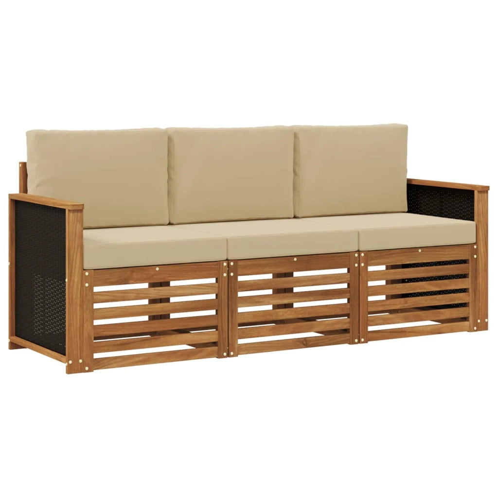 Set divani 3 pz Legno di Acacia Massello 3383954