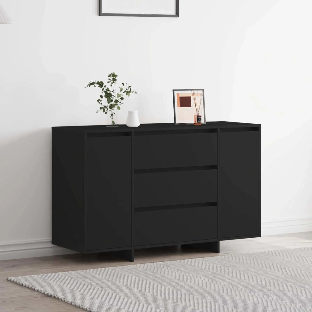 Credenza con cassetto Nero 120 x 41 x 75 cm Legno multistrato 3333907