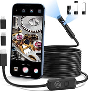 Endoscopio per iPhone - Cassetta di Indagine - Cassetta di Ispezione - Strumento di Ispezione - Impermeabile - Cassetta HD - Premium