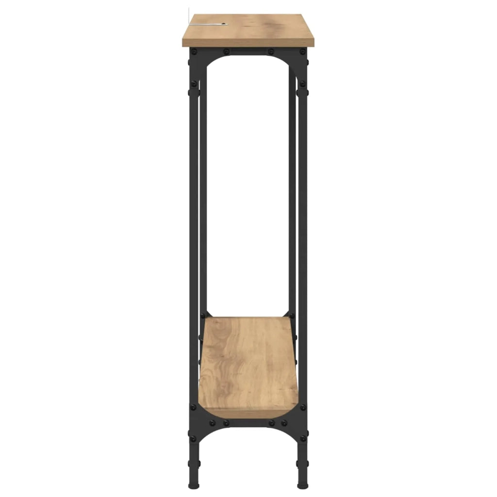Tavolo consolle Rovere artigianale 75 x 22,5 x 75 cm