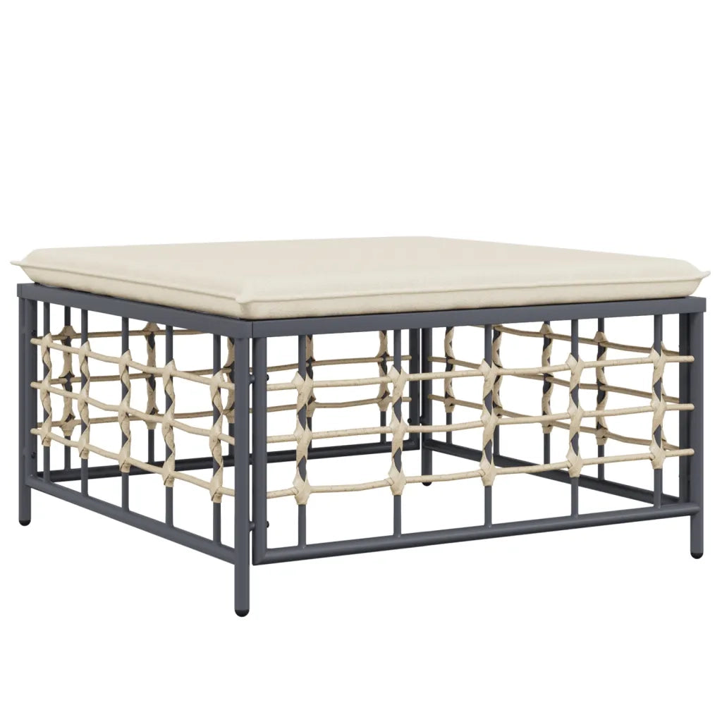 Set Divani da Giardino 6 pz con Cuscini Antracite in Polyrattan 3186758