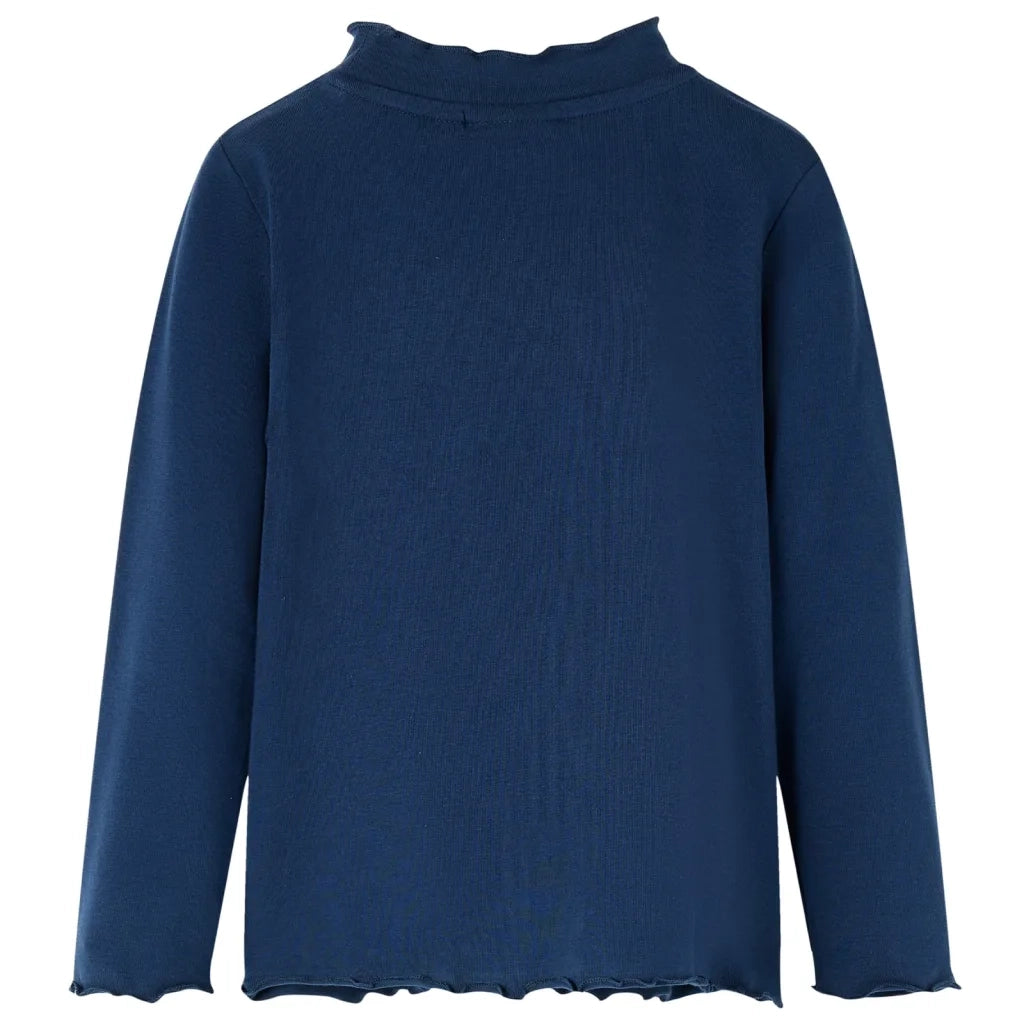 Maglietta Bambina Maniche Lunghe Blu Marino 116