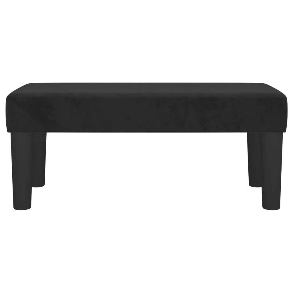 Panca Nera 70x30x30 cm in Velluto CFW5389475