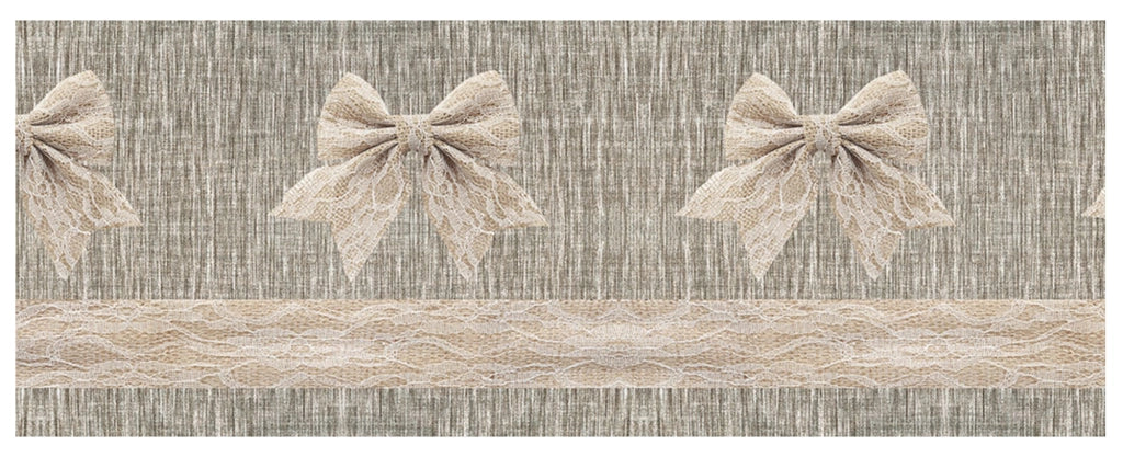 Tappeto passatoia fantasia made in Italy antiscivolo lavabile aderente FioccoBeige - 50x150 cm